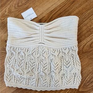 American Eagle Outfitters Ivory Knit Top Sz Small